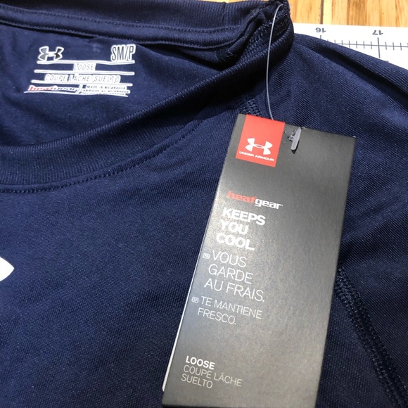 Under Armour Heat Gear Short Sleeve T-Shirt - Navy - Picture 2 of 4